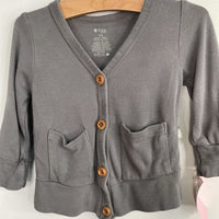 Size 3-6m: Kyte Grey Bamboo Button-Up Cardigan