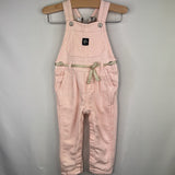 Size 18m: OshKosh Pink/White Striped Overalls