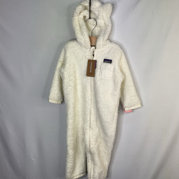 Size 12-18m: Patagonia White Teddy Ear Fleece Bunting NEW w/ Tags