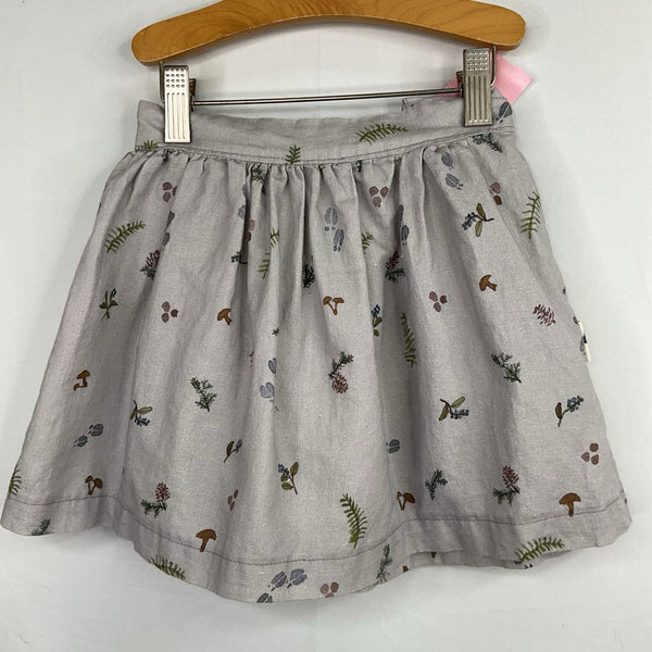 Size 12-24m: Young Whimsy Grey/Colorful Leaves Suspender Skirt