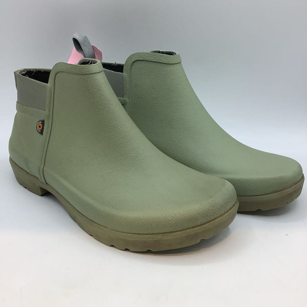 Size 5-6Y: Bogs Green Rain Booties