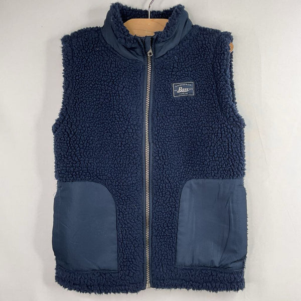 Size 6: G.H. Bass Navy Sherpa Zip-Up Vest