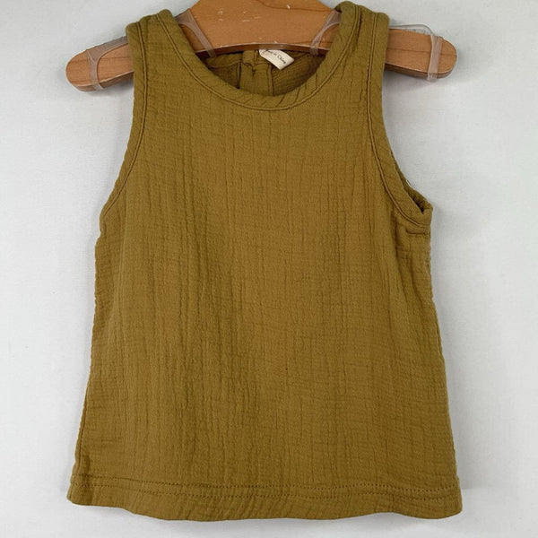 Size 12-18m: Quincy Mae Yellow Muslin Tank Dress