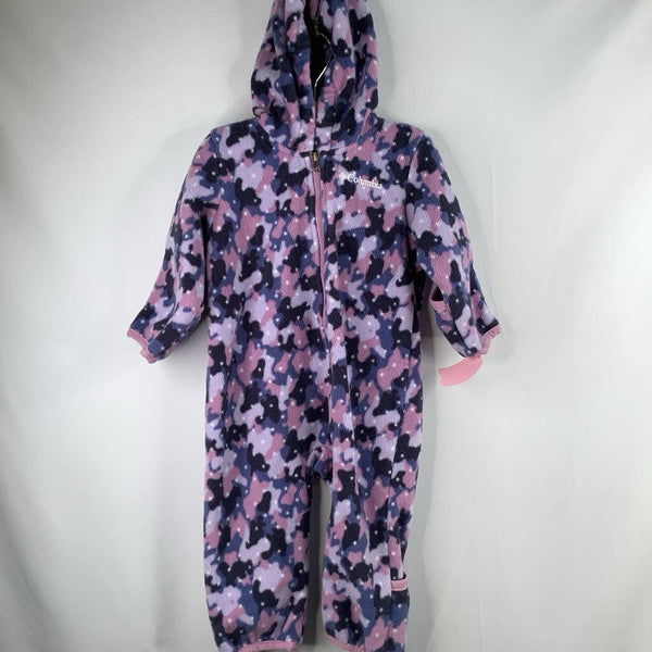 Size 6-12m: Columbia Purple Camo Fleece Bunting