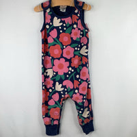 Size 12-18m (75): Hanna Andersson Navy/Red/Pink Floral Tank Romper REDUCED