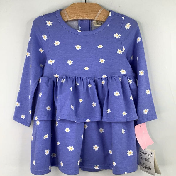 Size 9m: Tucker + Tate Blue/White Floral Long Sleeve Dress/Bloomers NEW