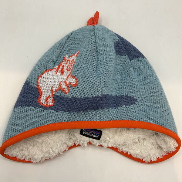 Size 12-18m: Patagonia White/Blue/Orange Bear Reversible Hat