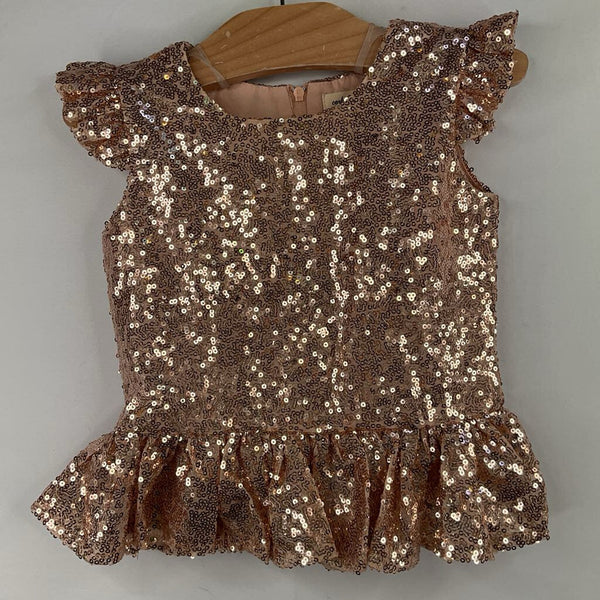 Size 3: Carken Designs Rose Gold Sequin Blouse