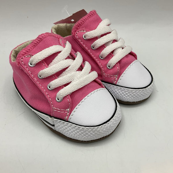 Size 2: Converse Pink/White Soft-Soled Sneakers