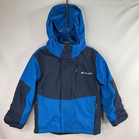 Size 4-5: Columbia Two Tone Blue Interchange Omni-Heat Hooded Coat/Fleece