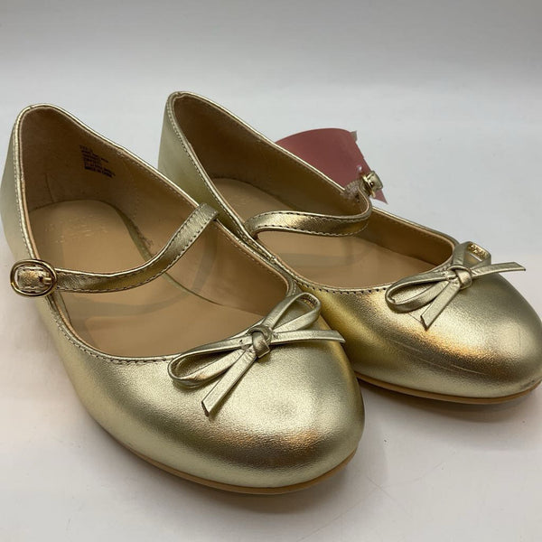 Size 13: Janie and Jack Gold Bow Accent Flats