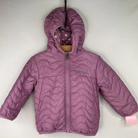 Size 6-12m: Columbia Purple/White Dots Double Trouble Reversible Poly/Fleece Coat