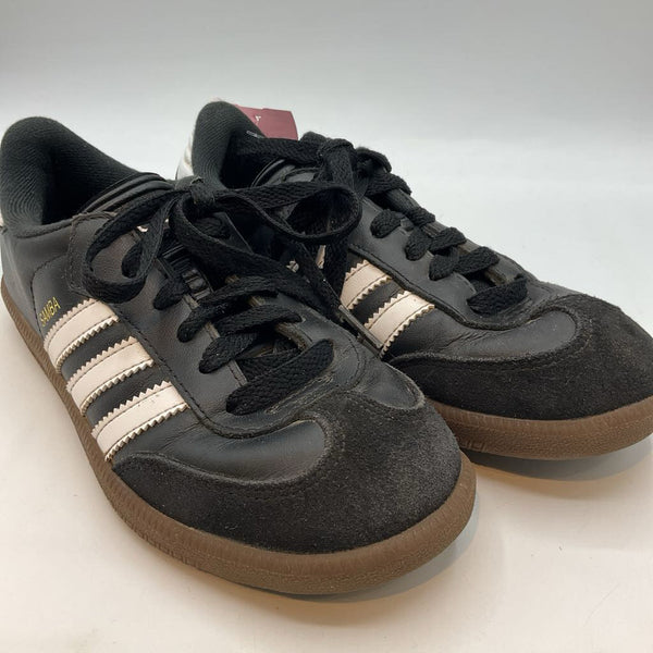 Size 2Y: Adidas Samba Black/White/Brown Lace-Up Sneakers