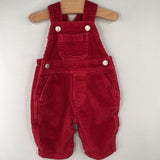 Size 0-3m (50): Hanna Andersson Red Corduroy Shortalls