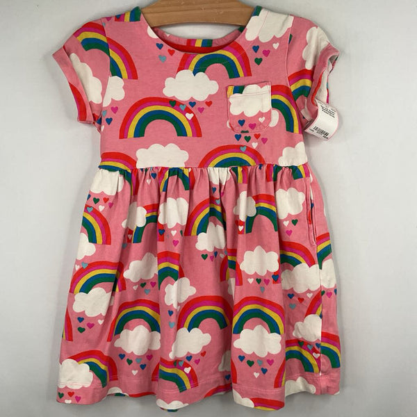 Size 4-5: Boden Pink/Rainbow Pocket Dress