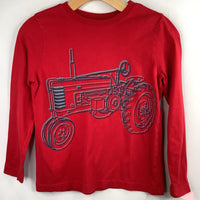 Size 8 (130): Hanna Andersson Red Tractor Long Sleeve Shirt