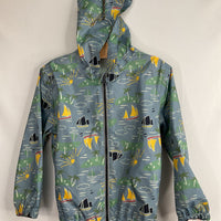 Size 6: Petit Bateau Blue Sail Boat Rain Coat