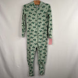 Size 12-18m (75): Hanna Andersson Green Turtles Tencel 1pc Zip-Up PJs