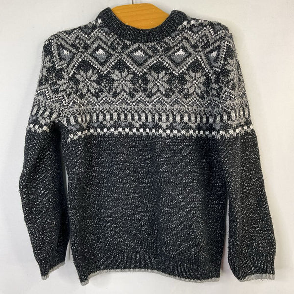 Size 5-6: George Black/Grey Fair Isle Sweater