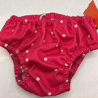 Size S (10-14lb): Charlie Banana Pink/White Polka Dot Swim Diaper