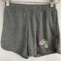 Size 6-7: Butter Grey/Rainbow Unicorn Sweatshorts