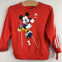 Size 2: Adidas Orange/Multicolor Track Star Mickey Sweatshirt