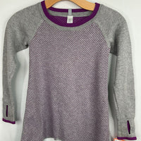 Size 7: Ivivva Grey/Purple Print Sweater