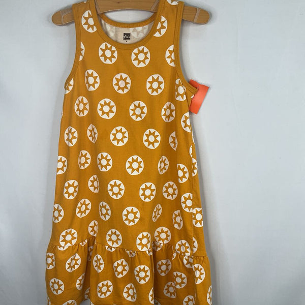 Size 6: Tea Yellow/White Geo Sun Print Tank Dress