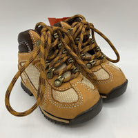 Size 4: Timberland Brown Mesh/Leather Lace-Up Boots