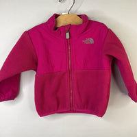 Size 6-12m: The North Face Pink Fleece/Nylon Zip-Up Coat