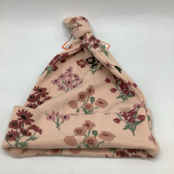 Size 0-3m: Kate Quinn Pink/Purple/Green Floral Knot Hat