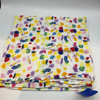 Lovevery White/Colorful Peek-A-Boo Blanket
