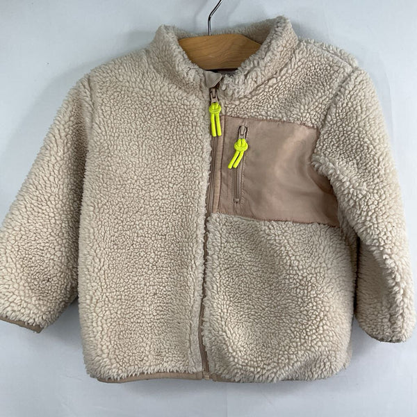 Size 2: H&M Cream Sherpa Zip-Up Coat