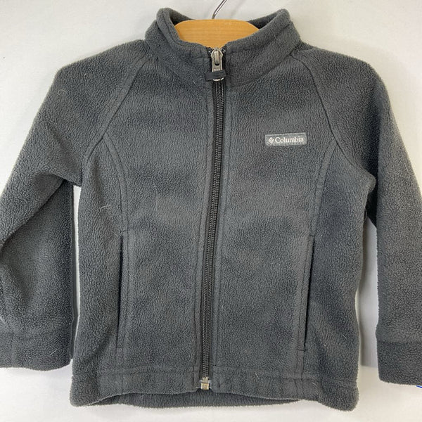 Size 3: Columbia Black Fleece Zip-Up Coat