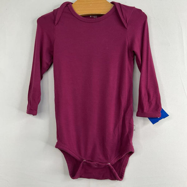 Size 3-6m: Kyte Purple Bamboo Long Sleeve Onesie