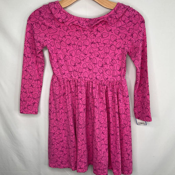 Size 10: Tea Collection Pink Strawberry Long Sleeve Dress