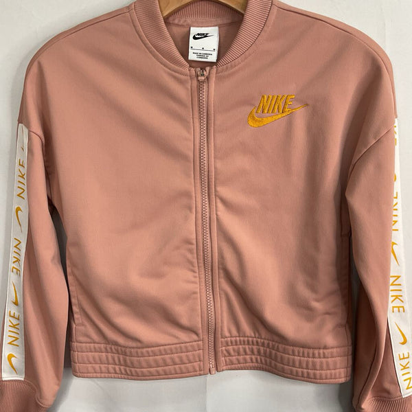 Size 10-12: Nike Pink/Yellow Zip-Up Track Jacket