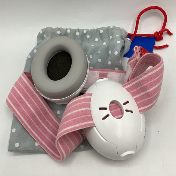 Alpine Pink/White Strap Earmuffs