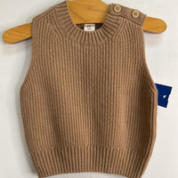 Size 18-24m: Tan Merino Wool Rib Knit Sweater Vest