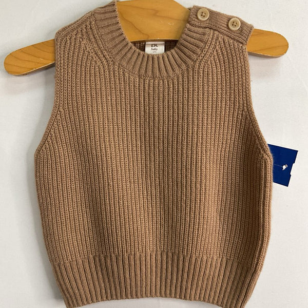 Size 18-24m: Tan Merino Wool Rib Knit Sweater Vest