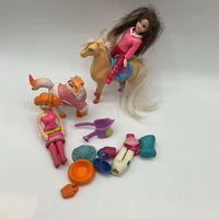 Assorted Polly Pocket Dolls & Horses Accessories