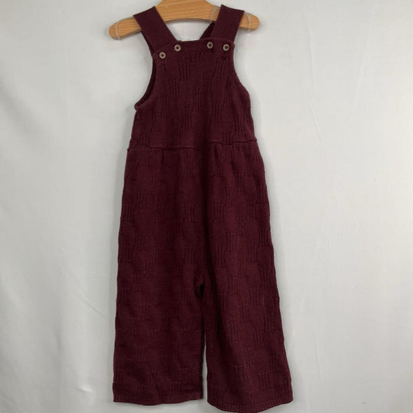 Size 12-18m: Kate Quinn Dark Red Knit Overalls