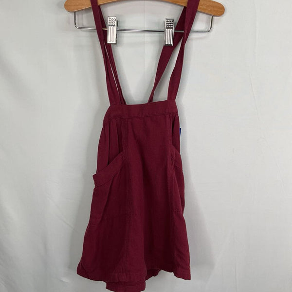 Size 5: Old Navy Maroon Suspender Skirt