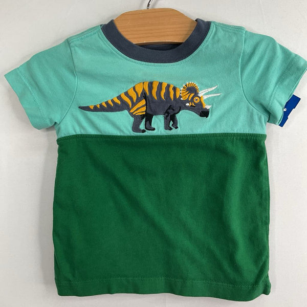 Size 18-24m (80): Hanna Andersson Blue/Green/Grey Dino Applique T-Shirt REDUCED