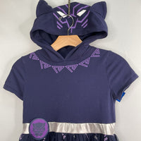 Size 10-12: Marvel Navy/Purple Black Panther Tulle Hooded Dress REDUCED