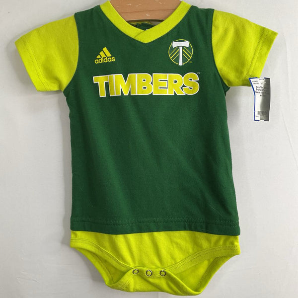 Size 18m: Adidas Portland Timbers Onesie (With Booties and Bip)