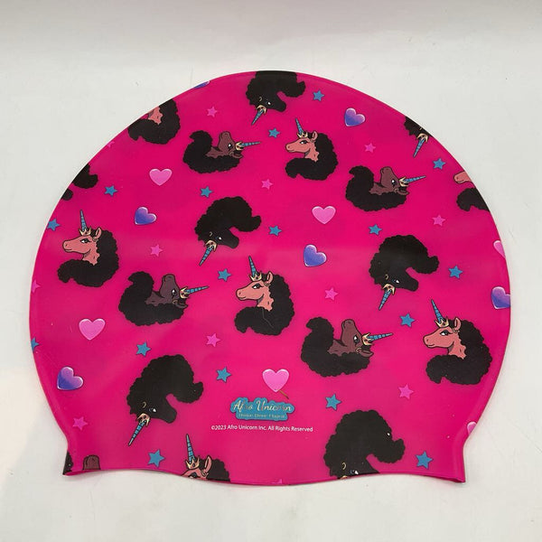 Pink/Colorful Princess Unicorn Swim Cap