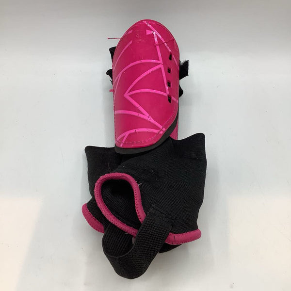 Size OS Youth: Pink/Black Shin Guards