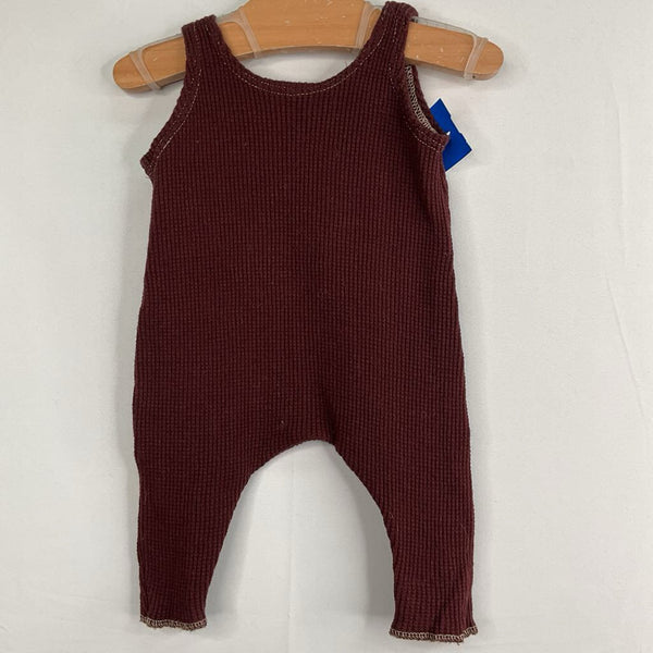 Size NB: Wildflower Morning Purple Waffle Knit Tank Romper