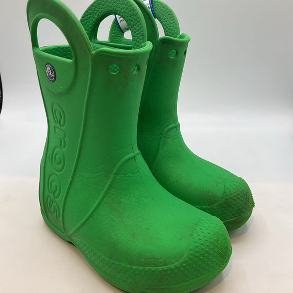 Size 9: Crocs Green Rain Boots